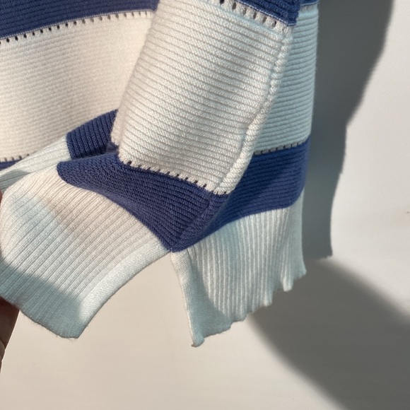 Hilary Radley - striped knit sweater. Size M - Picture 3 of 11